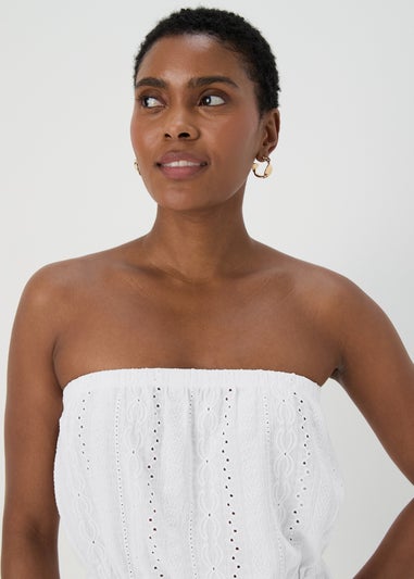 White Cutwork Playsuit