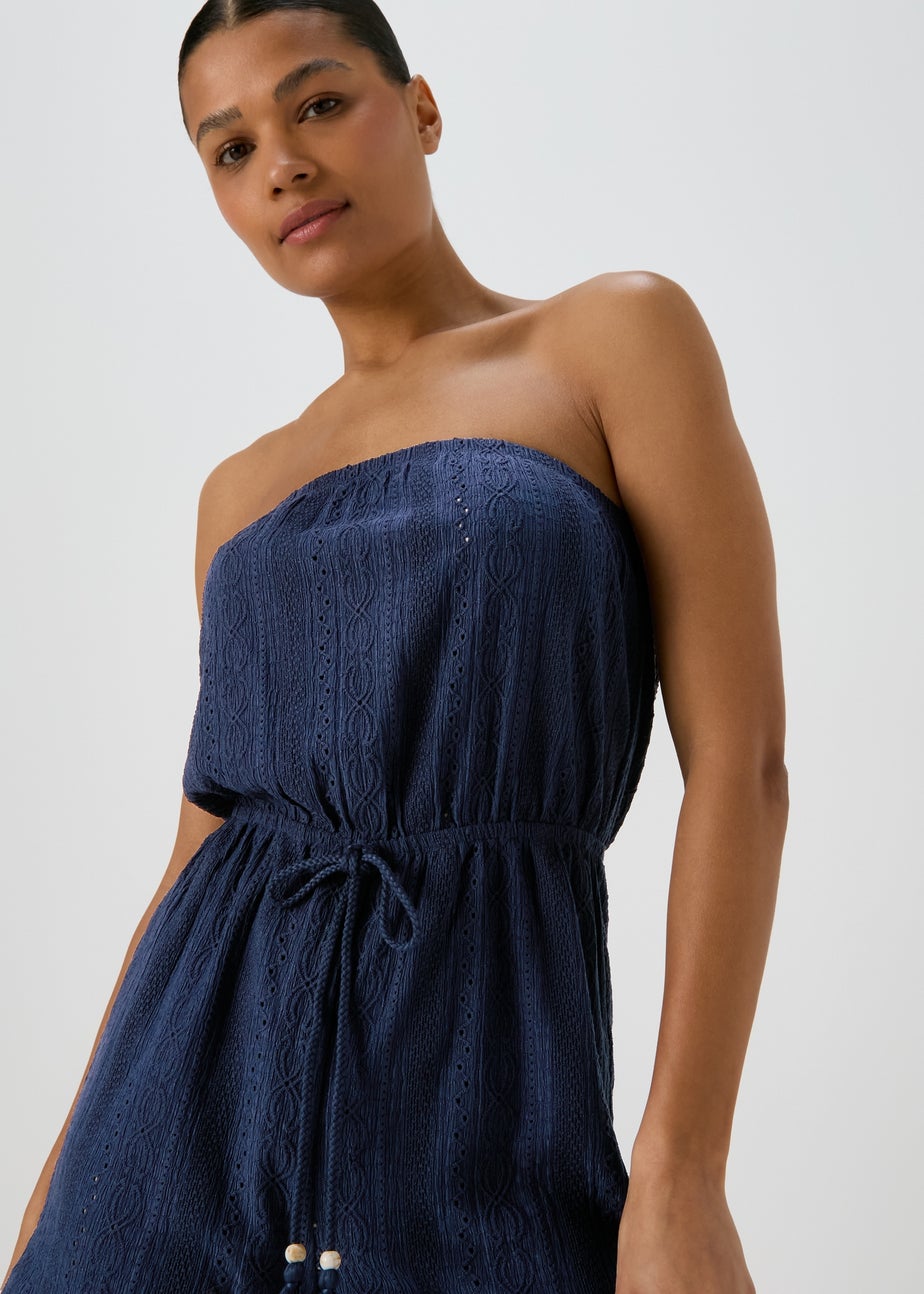 Navy Cutwork Playsuit