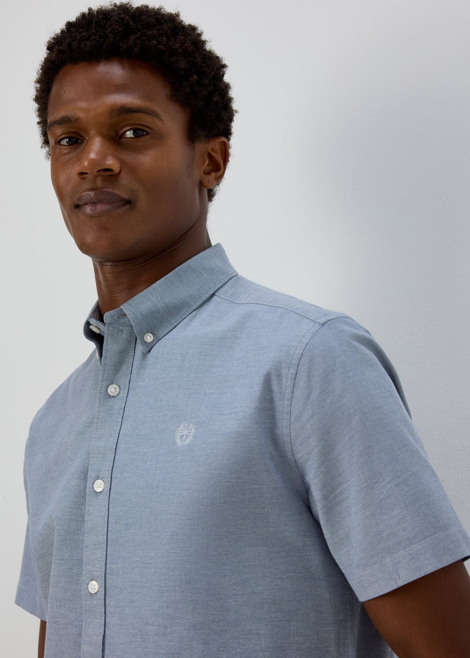 Blue Crossdye Oxford Shirt