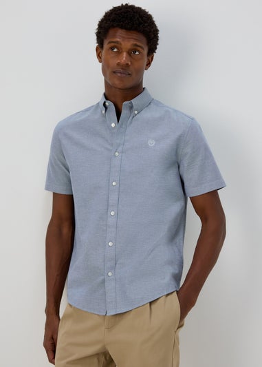 Blue Crossdye Oxford Shirt