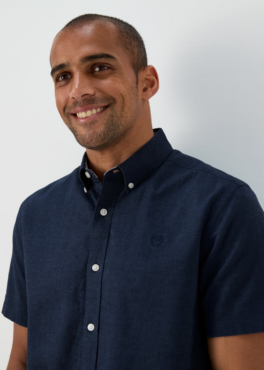 Navy Cross Dye Oxford Short Sleeve Shirt