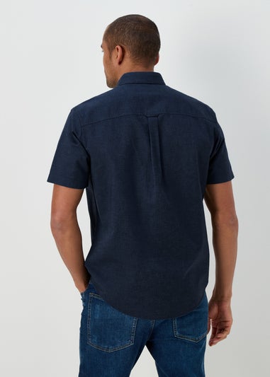 Navy Cross Dye Oxford Short Sleeve Shirt