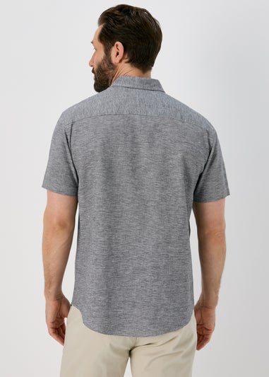 Lincoln Grey Short Sleeve Linen Shirt