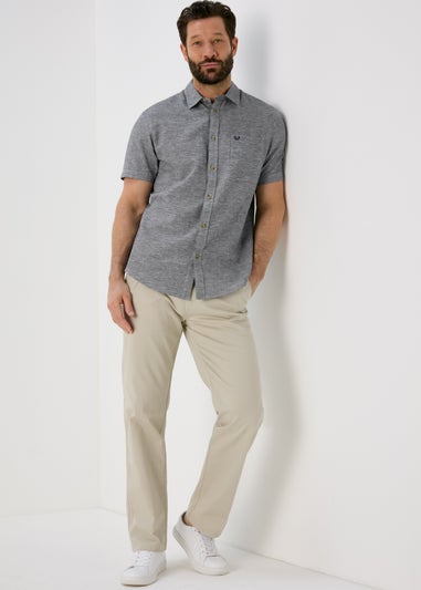 Lincoln Grey Short Sleeve Linen Shirt