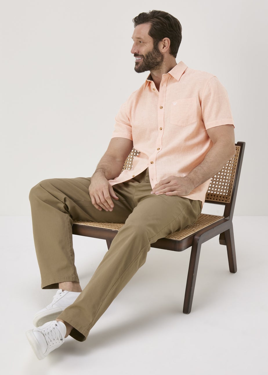Lincoln Peach Linen Shirt