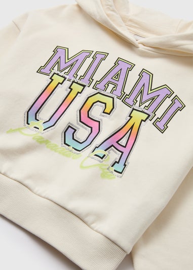 Girls Stone Miami Slogan Hoodie (7-15yrs)