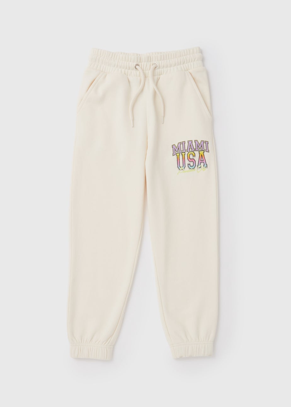 Girls Stone Spring Slogan Joggers (7-15yrs)