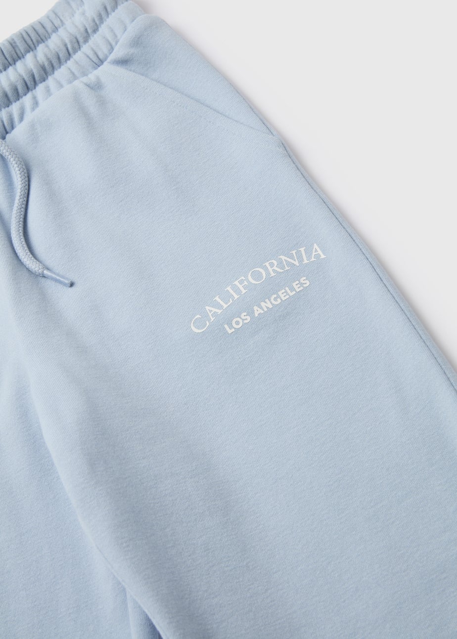 Girls Blue California Slogan Joggers (7-15yrs)