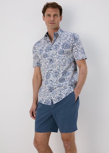 Navy Drawcord Chino Shorts