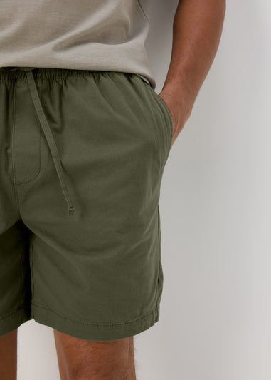 Khaki Drawcord Chino Shorts