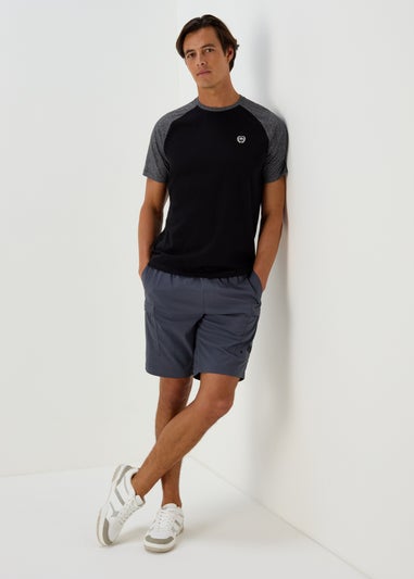 Blue Technical Drawcord Cargo Shorts