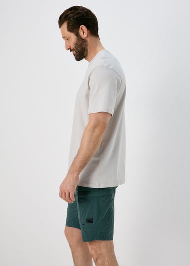 Teal Technical Drawcord Cargo Shorts