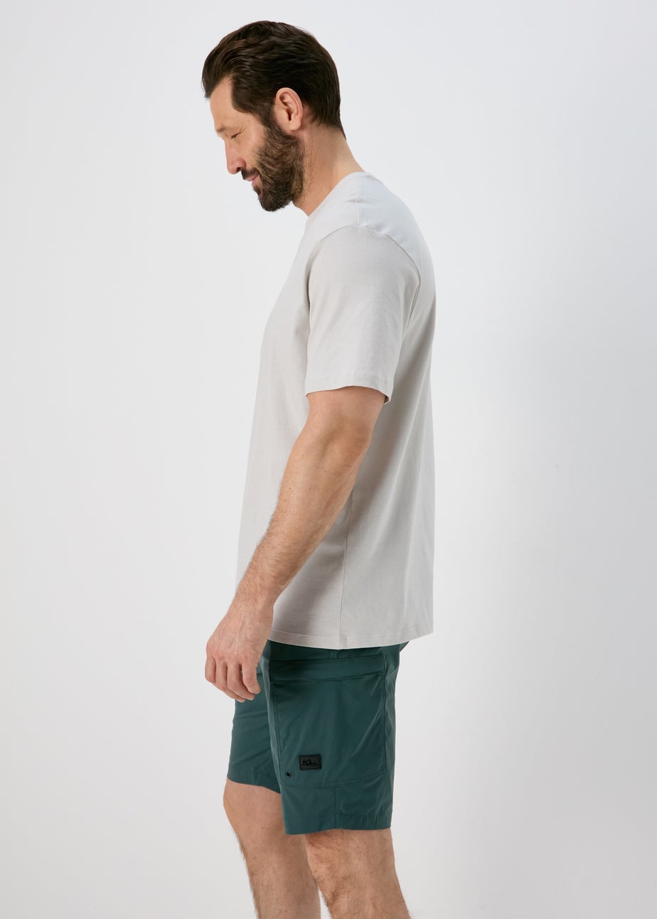 Teal Technical Drawcord Cargo Shorts