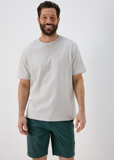 Teal Technical Drawcord Cargo Shorts