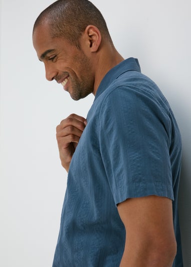 Blue Seersucker Shirt