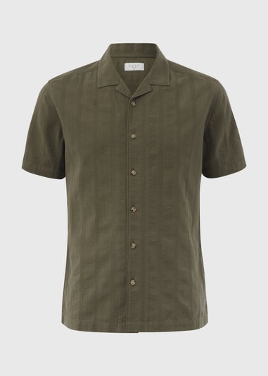 Khaki Seersucker Shirt