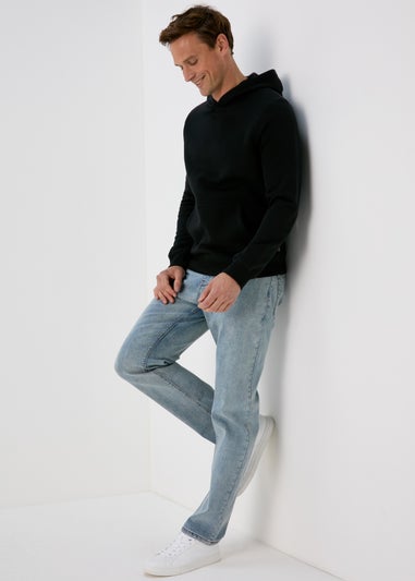 Blue Light Wash Straight Fit Jeans