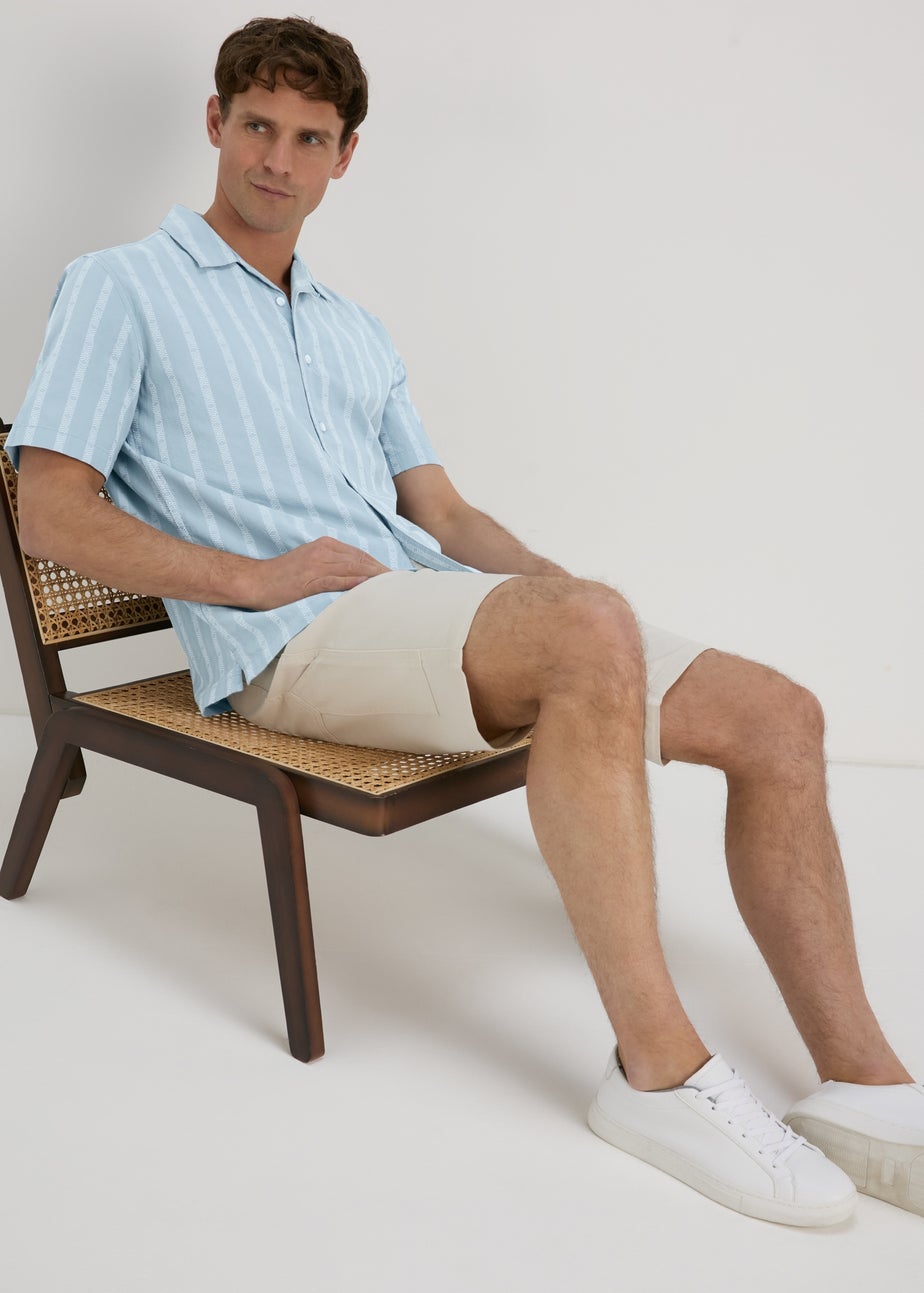 Blue Dobby Stripe Shirt