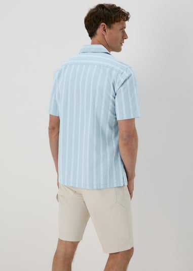 Blue Dobby Stripe Shirt