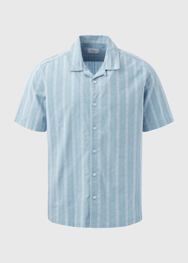 Blue Dobby Stripe Shirt