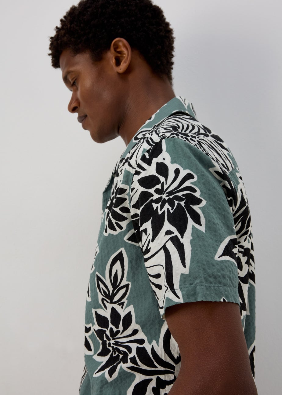 Khaki Oversized Leaf Shirt