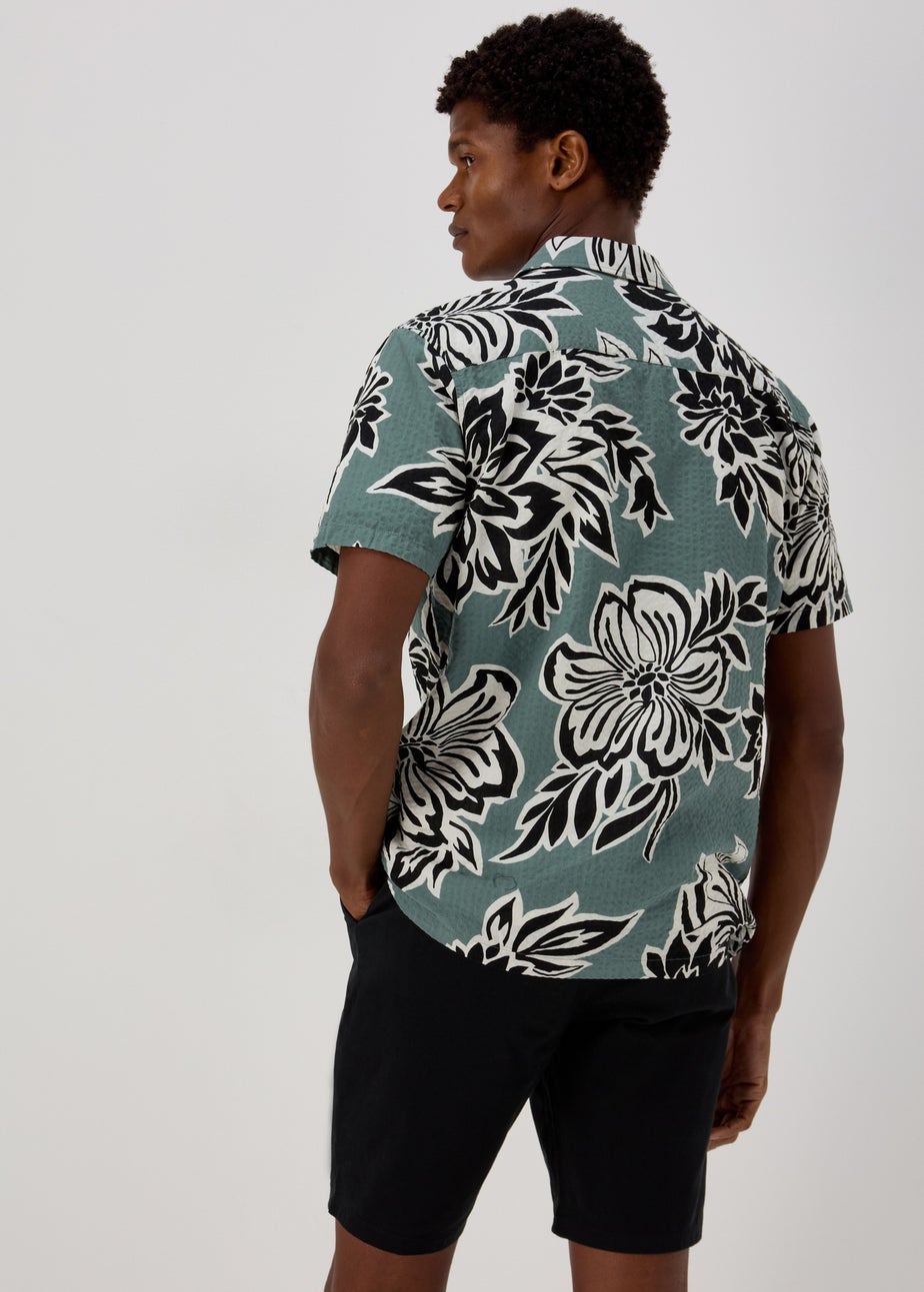 Khaki Oversized Leaf Shirt