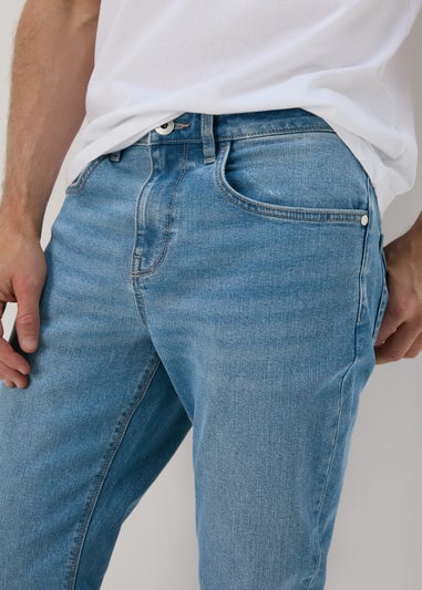 Mid Blue Tapered Jeans