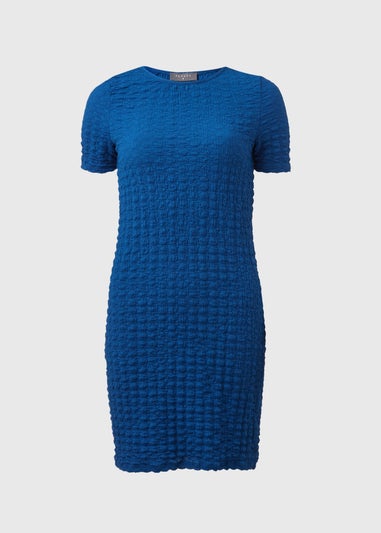Blue Hyper Texture Mini Dress
