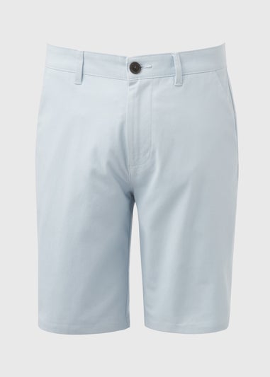 Blue Straight Fit Chino Shorts