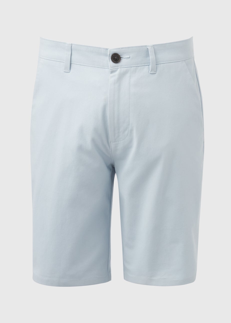 Blue Straight Fit Chino Shorts
