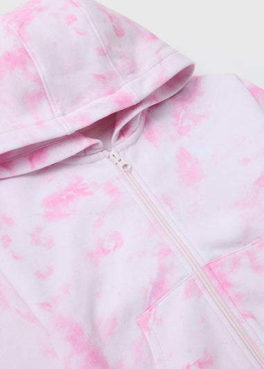Girls Multicolour Tie Dye Zip Through Hoodie (1-7yrs)