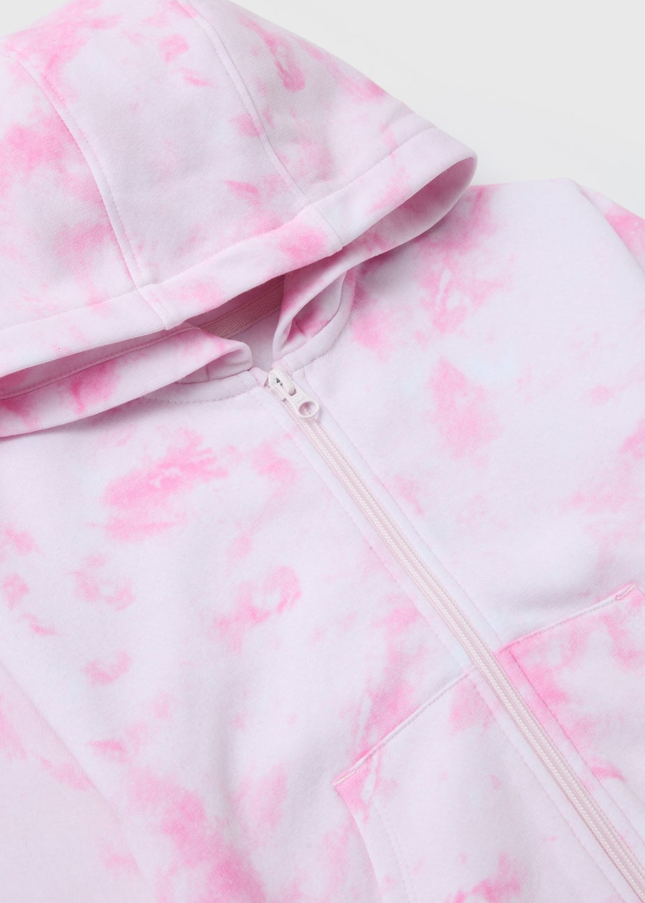Girls Multicolour Tie Dye Zip Through Hoodie (1-7yrs)