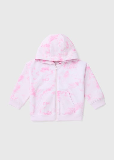 Girls Multicolour Tie Dye Zip Through Hoodie (1-7yrs)
