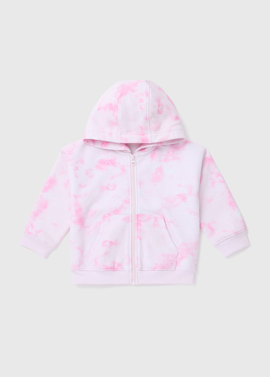 Girls Multicolour Tie Dye Zip Through Hoodie (1-7yrs)