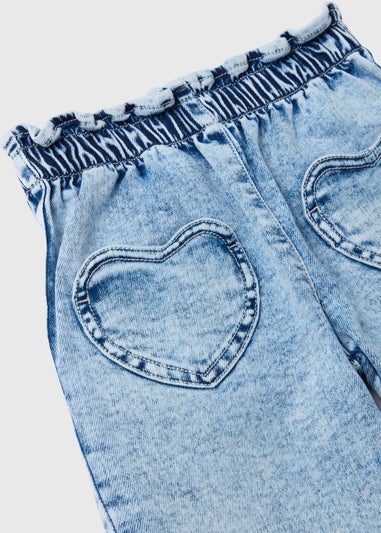 Girls Blue Heart Pocket Jeans (1-7yrs)