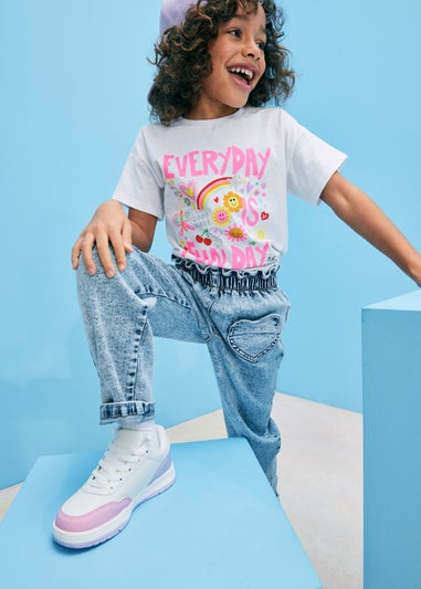 Girls Blue Heart Pocket Jeans (1-7yrs)