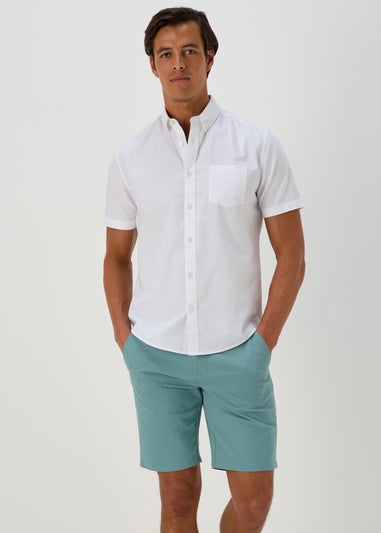 Teal Straight Fit Chino Shorts