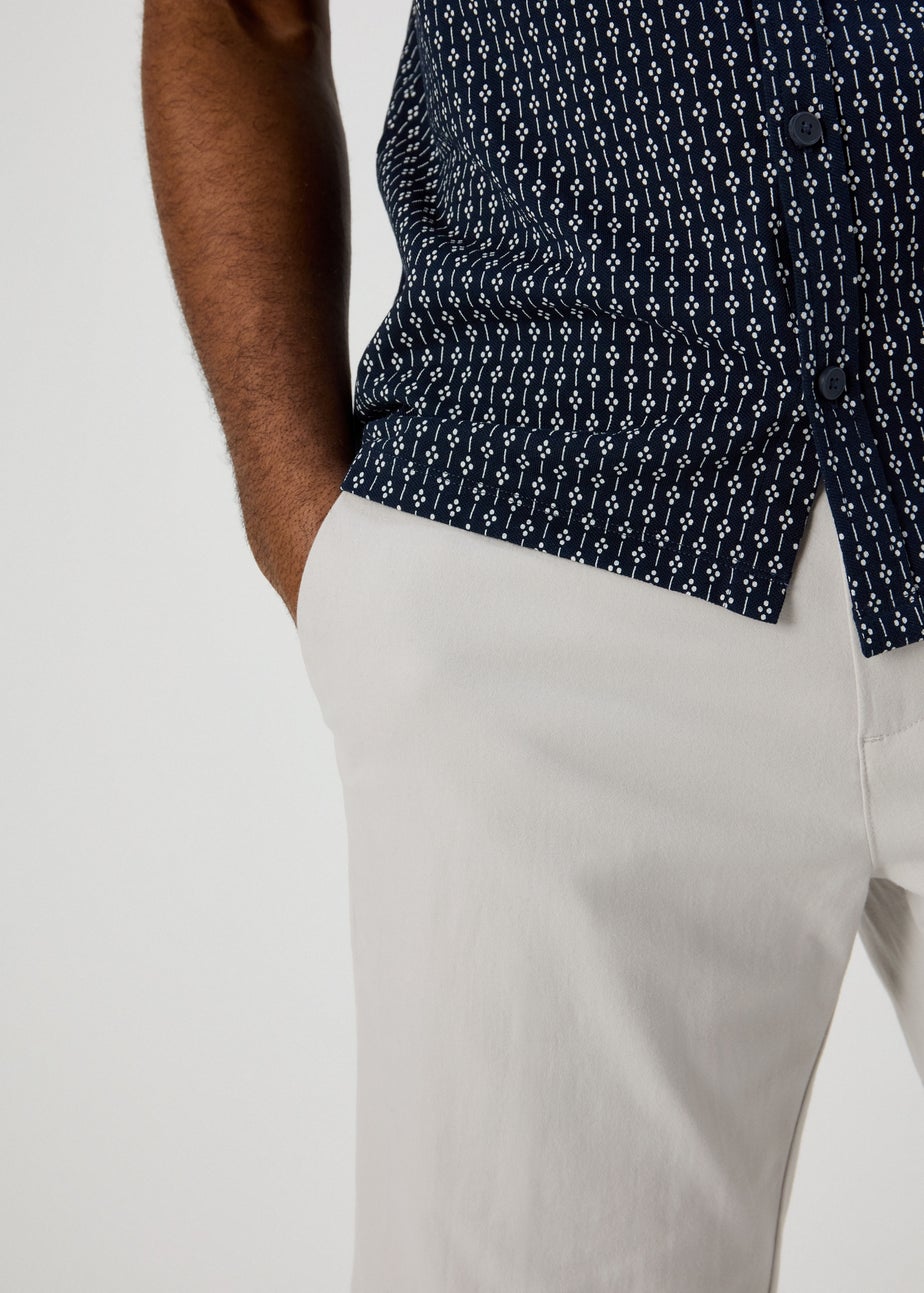 Bone Straight Fit Chino Shorts