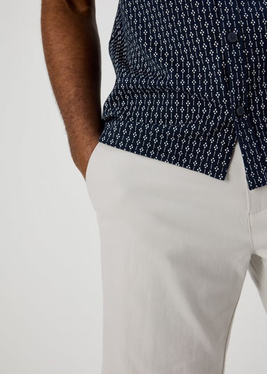 Bone Straight Fit Chino Shorts