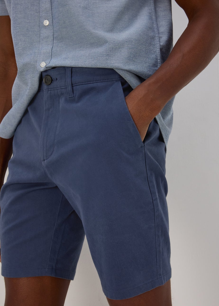 Navy Slim Fit Chino Shorts