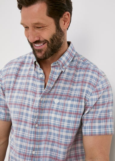 Lincoln Blue Check Textured Shirt
