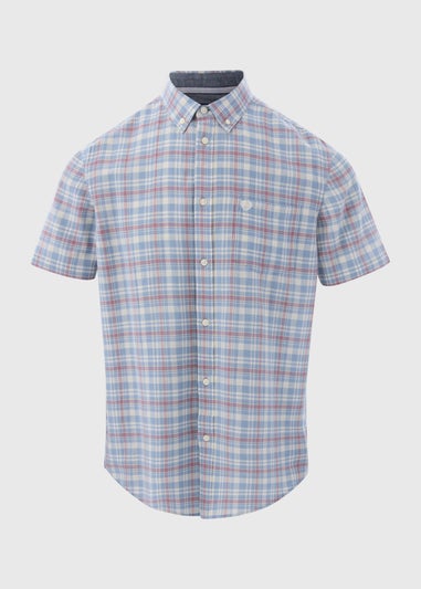 Lincoln Blue Check Textured Shirt