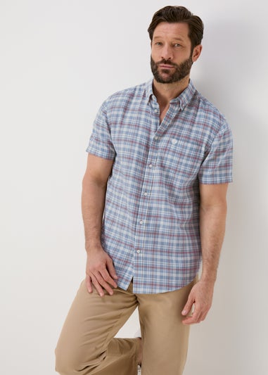Lincoln Blue Check Textured Shirt