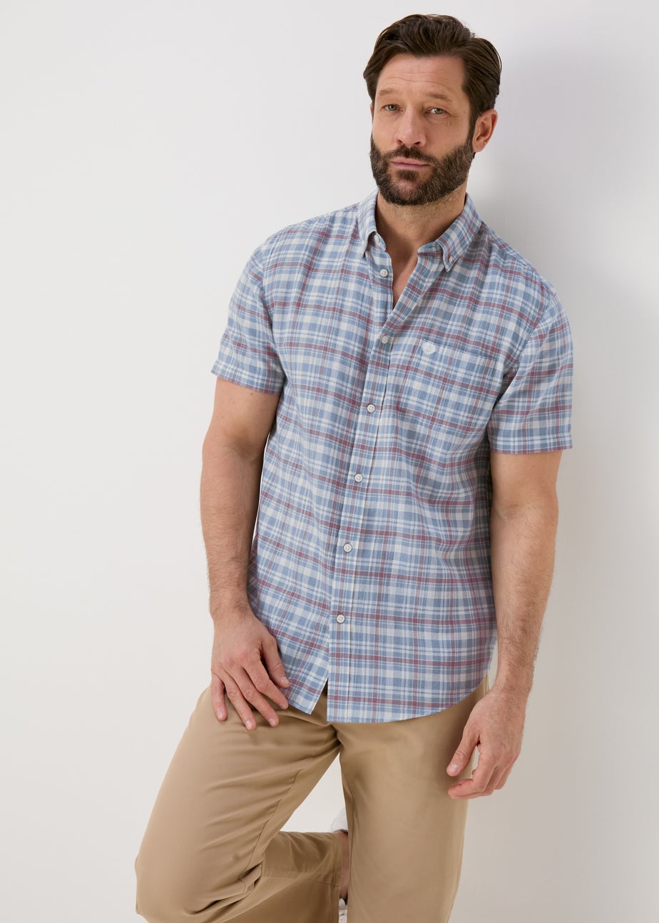 Lincoln Blue Check Textured Shirt