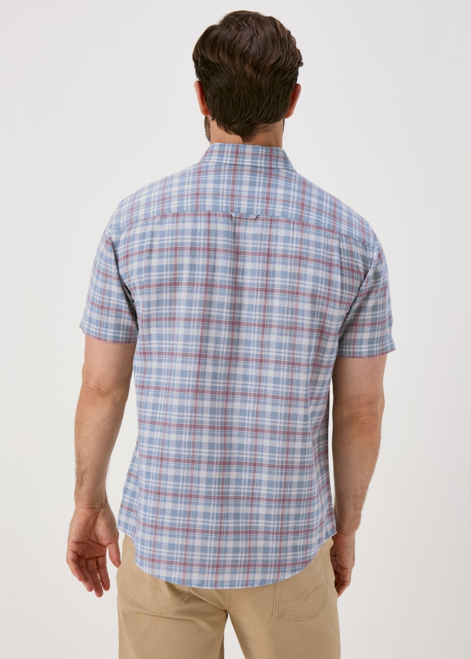 Lincoln Blue Check Textured Shirt