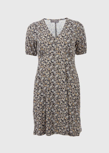 Blue Floral Supersoft Mini Dress