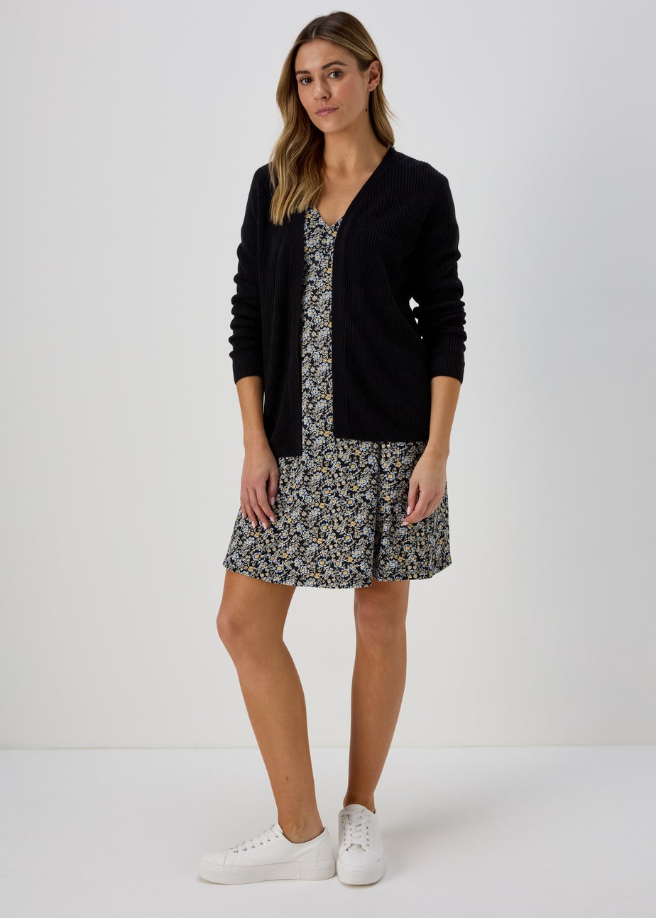 Blue Floral Supersoft Mini Dress