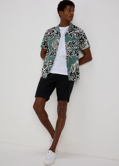 Black Slim Fit Chino Shorts