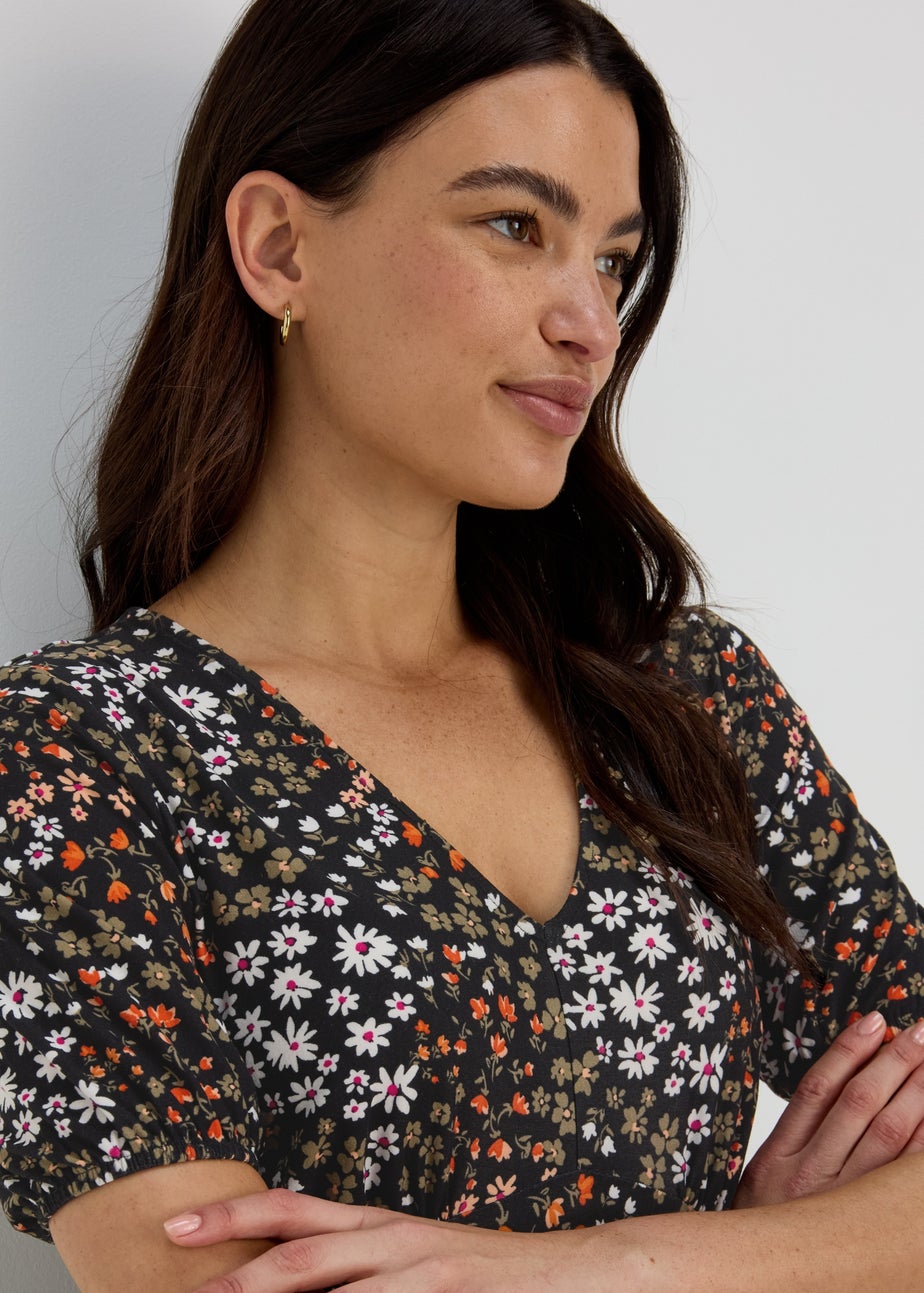 Multi Coloured Floral Supersoft
Mini Dress