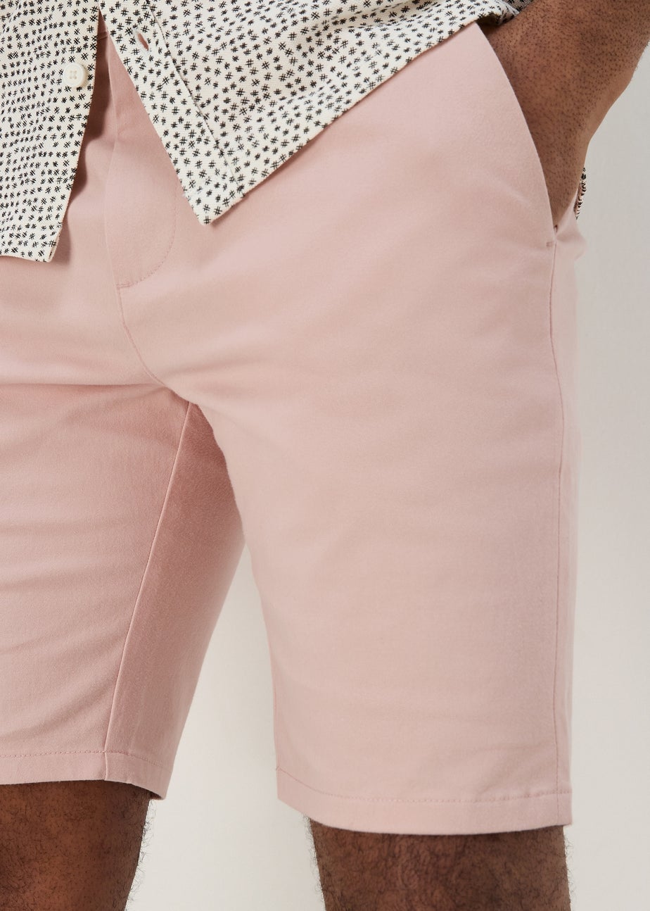 Pink Slim Fit Chino Shorts